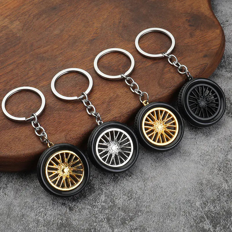 3D Tire Keychain Pendant for Car Decoration Gift